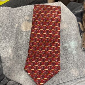 Paolo Gucci  Red and Yellow Patterned Men's Tie